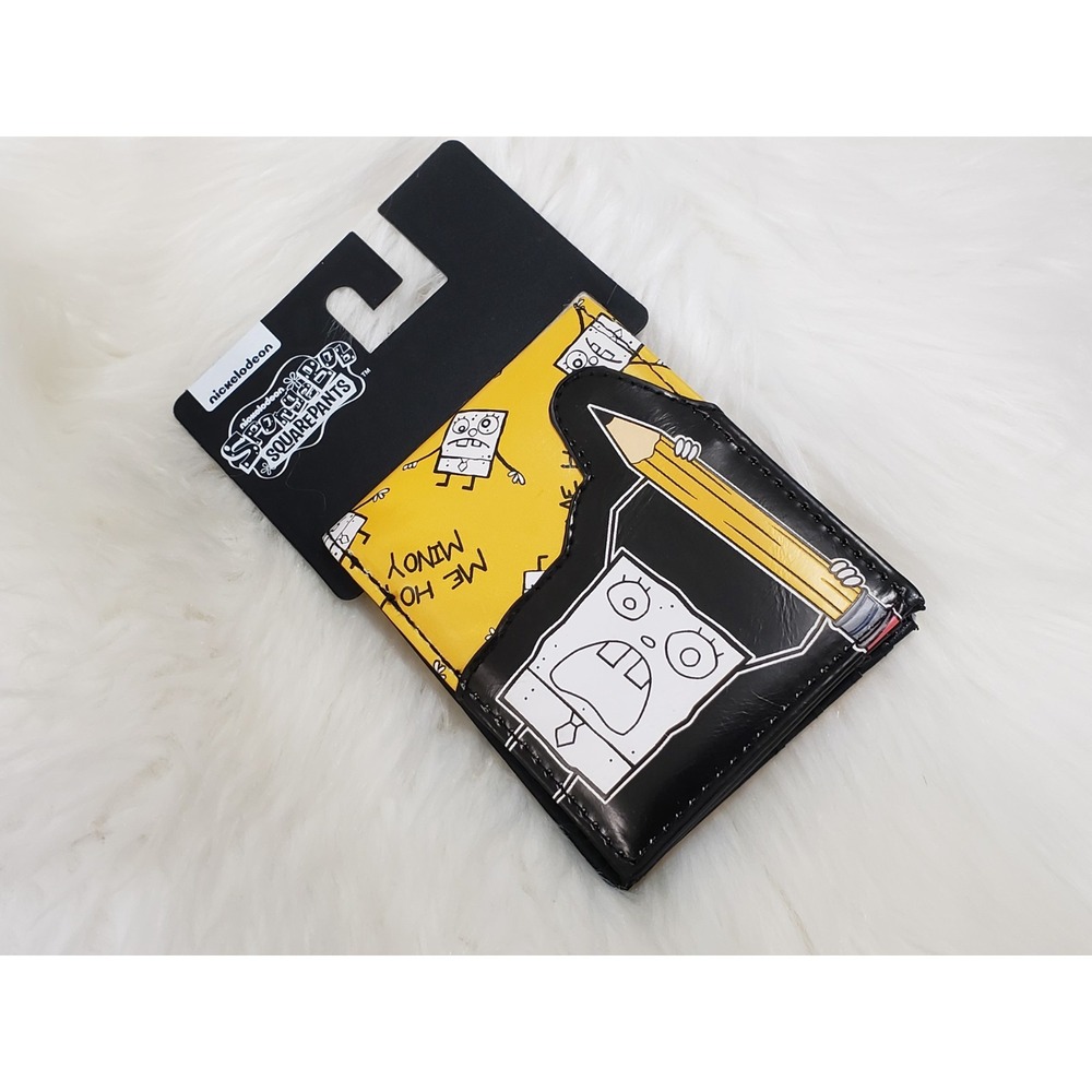 SpongeBob SquarePants DoodleBob Me‎ Hoy Minoy Yellow Bi-Fold Wallet NEW